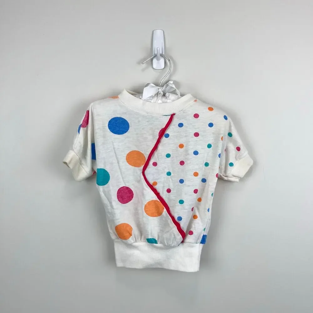 Vintage Colorful Polka Dot Zip Zag T-Shirt Toddler